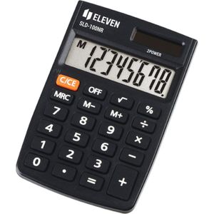 Eleven rekenmachine rekenmachine SLD100NR, zwart, kieszonkowy, 8 miejsc