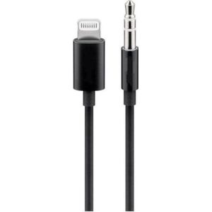 PremiumCord Kabel USB Lightning - mini Jack 3.5 mm 1 m zwart (kipod50)