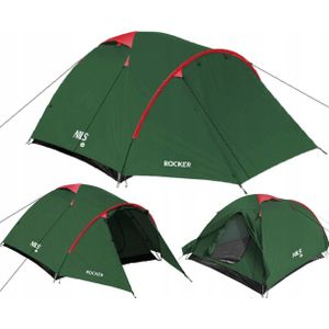 NILS Extreme tent toerist NC6013 groen-rood tent KEMPINGOWY ROCKER NILS CAMP
