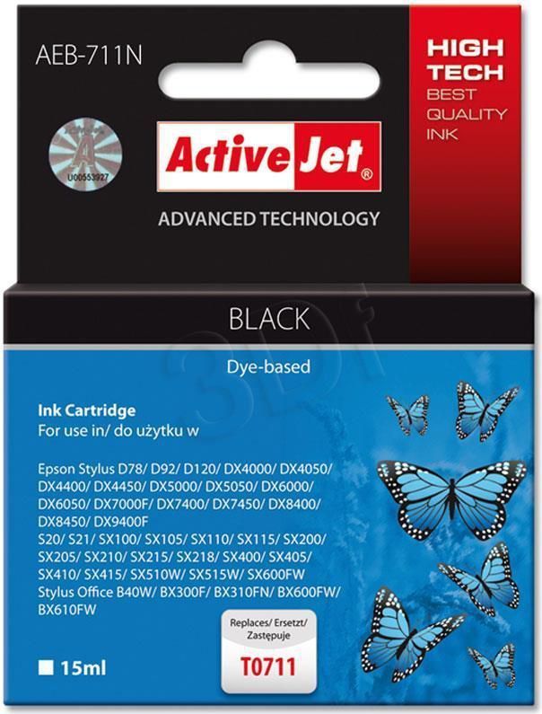 Activejet Ink ink AEB-711N / T0711 (zwart)