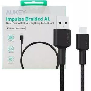 AUKEY USB cable USB-A - USB-C 0.9 m zwart (CB-CD30 BK)