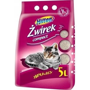 HILTON Bentoniet Compact klonterende kattenbakvulling + gras - 5 l