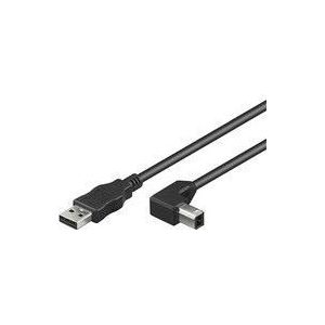 MICROCONNECT USB cable USB-A - USB-B 1 m zwart (USBAB1ANGLED)