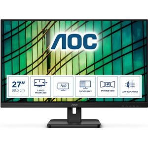 AOC E2 27E2QAE computer monitor 68,6 cm (27 inch) 1920 x 1080 Pixels Full HD LCD Zwart