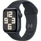 Apple Watch SE GPS + Cellular 40 mm Midnight Aluminium Case met Midnight Sport Band - S/M