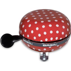 BASIL Big Bell Polkadot Ding Dong 80mm Rood Wit