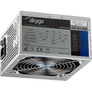 Akyga ATX power supply 550W AK-B1-550 P4 PCI-E 6+2 pin 3x SATA 2x Molex PPFC FAN 12cm