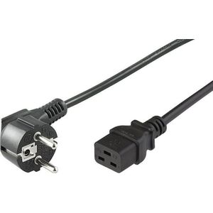 MICROCONNECT Power Cord CEE 7/7 - C19 3m Angled Schuko