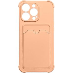Hurtel Card Armor Case etui hoes voor Samsung Galaxy A32 4G portemonnee na kaartenę siliconen pancerne etui Air Bag roze
