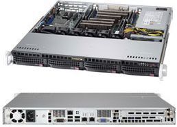Super Micro CSE-813MFTQC-505CB computerbehuizing Rack Zwart 500 W