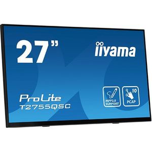 iiyama ProLite T2755QSC-B1 computer monitor 68,6 cm (27 inch) 2560 x 1440 Pixels Full HD LCD Touchscreen Zwart
