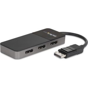 StarTech 3-Port DisplayPort 1.4 Splitter, DisplayPort naar 3x DP Multi-Monitor Adapter, Triple 4K Computer MST Hub, USB Bus-Powered - Enkel Windows