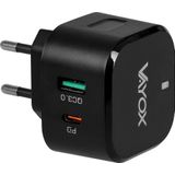 Vayox oplader oplader netwerk USB Quick Charge 3.0 + PD 20W premium line VA0001