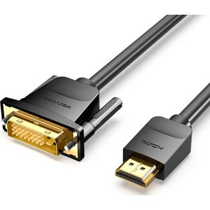 Vention ABFBH video kabel adapter 2 m HDMI Type A (Standaard) DVI-D Zwart