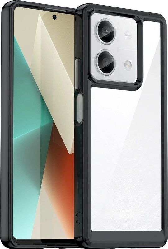 Hurtel Etui Outer Space Case met żelową ramką voor Xiaomi Redmi Note 13 5G - zwart