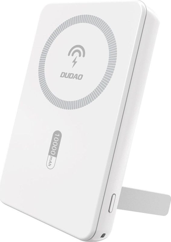 Dudao Powerbank K14S+ 10000mAh 20W USB-A / USB-C / MagSafe met podstawką - wit