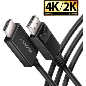 AXAGON RVD-HI20C2 video kabel adapter 1,8 m DisplayPort HDMI Zwart