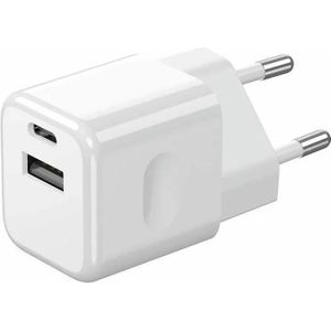 V-TAC oplader USB V-TAC SZYBKA 30W wit MINI Dual USB Type-A Type-C VT-5330-W