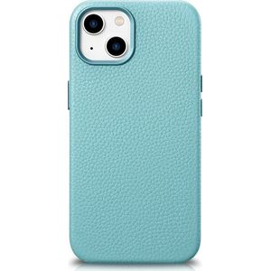 iCarer Litchi Premium Leather Case skórzane etui iPhone 14 magnetisch met MagSafe groen (WMI14220709-GN)