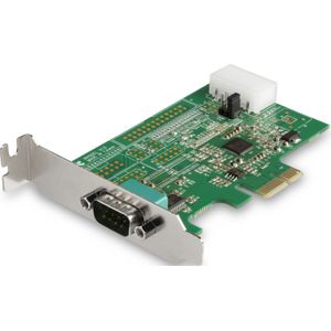 StarTech 1-port PCI Express RS232 Serial Adapter Kaart, PCIe RS232 Serial Host Controller Kaart, PCIe naar Serieel DB9, 16950 UART, Low Profile Uitbreidingskaart, Windows & Linux