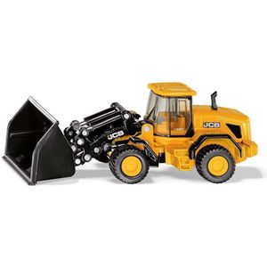 Siku JCB 457 Shovel 1:87 metaal/kunststof geel/zwart scharnierend koppelstuk beweegbare graafbak