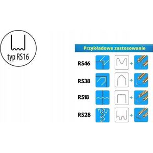 Dedra nietjes voor plastic type RS16, 0.6mm, kleine golf,100 stuks