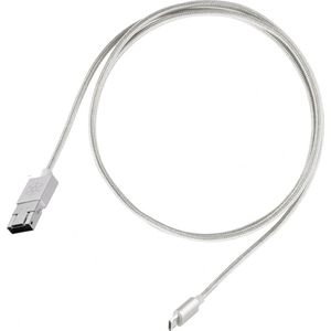 Silverstone Kabel USB USB-A - microUSB 1 m zilver (52012)