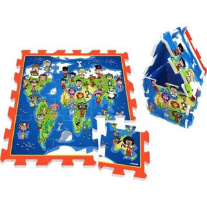 Stamp A foam mat puzzel Children World Map ZA3149