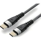 everActive Kabel USB - Lightning / iPhone CBB-1IG 1m voor 2,4A met obsługą szybkiego ładowania przewód pleciony grijs