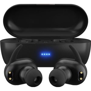 MAXELL MINI DUO Draadloze in-ear hoofdtelefoon met oplaadetui Zwart