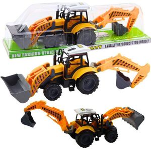 LEANToys hoog graafmachine oplader Rolnicza bouwen Ruchoma Żółta