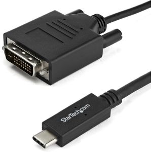 StarTech 1 m USB-C naar DVI kabel 1920x1200 zwart