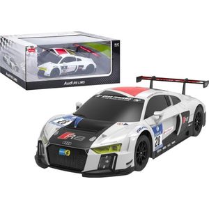 Rastar Auto R/C 1:24 op afstand bestuurbaar sport AUDI R8 LMS wit-zwart