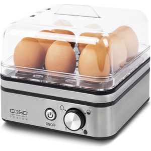 Caso E9 eierkoker 8 eieren 400 W Roestvrijstaal, Transparant