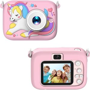 LEANToys Aparat digitaal voor kinderen eenhoorn roze 48Mpx HD 1080P LEAN Toys