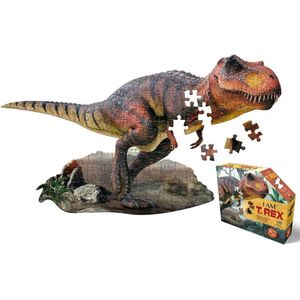 Madd Capp legpuzzel t-rex 96 x 53 cm karton bruin 100-delig