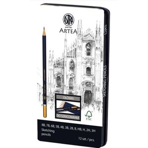 Astra serie ołówków voor szkicowania Artea 12 stuks