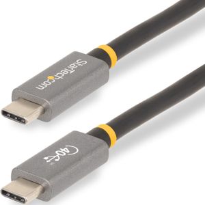 StarTech 1m USB4 Kabel, USB-IF Gecertificeerde USB-C Kabel, 40 Gbps, USB Type-C Data Transfer Kabel, 100W Power Delivery, 8K 60Hz, Compatibel met Thunderbolt 4/3/USB 3.2