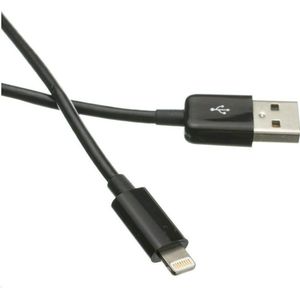 C-TECH Kabel USB USB-A - Lightning 1 m zwart (CB-APL-10B)