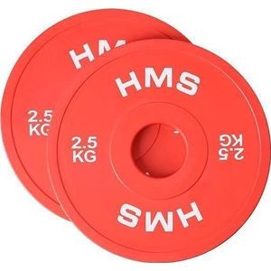 HMS Olympische Stootrand 2x2.5kg plaat Rood CBRS25
