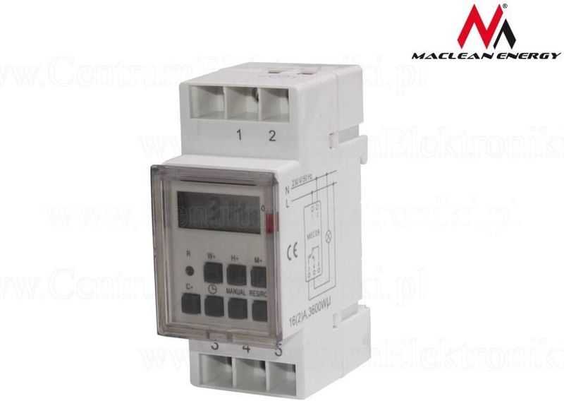 Maclean MCE09 - Digitale Tijdschakelaar - Schakelklok Timer / 220-240 V