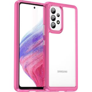 Hurtel OUTER SPACE CASE ETUI voor SAMSUNG GALAXY A53 5G hoes met ELASTYCZNĄ RAMKĄ RÓŻOWE