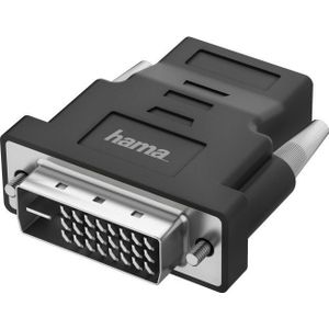 Hama 00200338 DVI / HDMI Adapter [1x Britse stekker - 1x DVI-D-stekker] Zwart