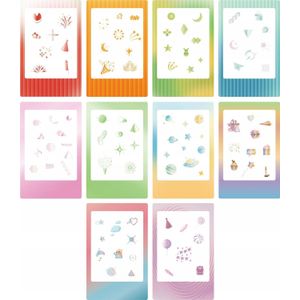 LoveInstant serie 10x stickers Ramki voor Fuji Instax Mini 99 12 11 40 Evo Liplay Link / Gradient