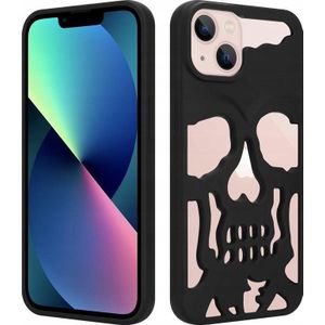 ETUI SKULL IPHONE 13 PRO, MATT zwart / zwart