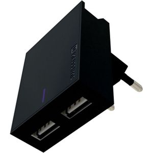 SWISSTEN oplader netwerk Smart IC met 2 X USB 3A Power + Kabel Mikro USB 1,2M zwart