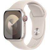 Apple Smartwatch Watch 9 GPS + Cellular 41mm Starlight Alu Sport S/M beige (mrhn3qc/a)