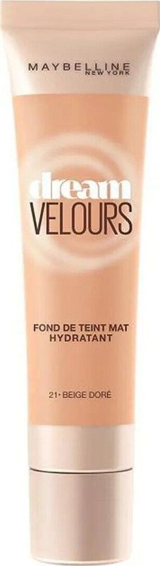 Maybelline , Dream Velvet, Soft Matte, Cream Foundation, 21, Beige Dore, 30 ml voor Women