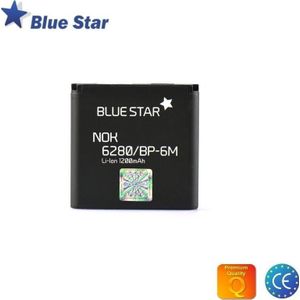 Blue Star batterij Nokia 9300 3250 6280 N73 N93 Li-Ion 1200 mAh Analog (BP-6M)