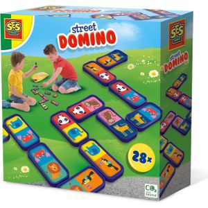 SES - Street domino - 28 stenen - met stickers - in handige bewaartas